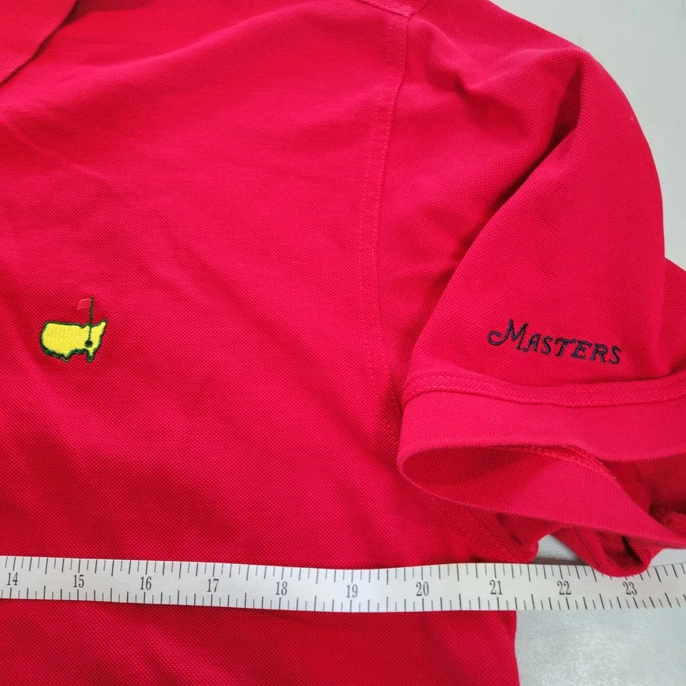 Masters Collection Mens Red Pima Cotton Polo Shirt Mercerized Golf Top Size M